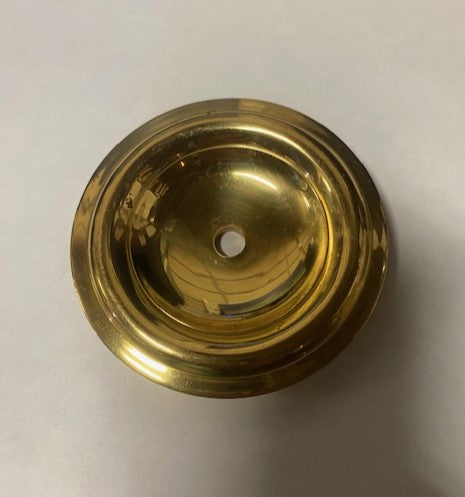 Solid Brass, Polished Cast Brass Rosette - Slip 1/8