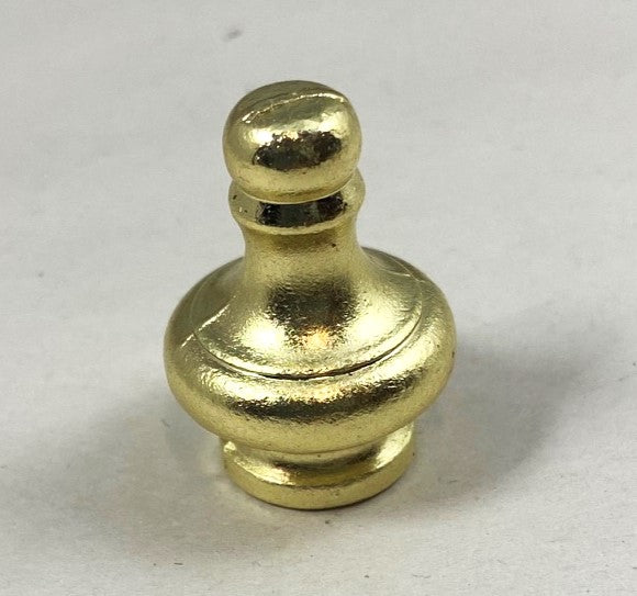 Finial - Pyramid Knob Brass - Tapped 1/8 IP - 1-3/16" High