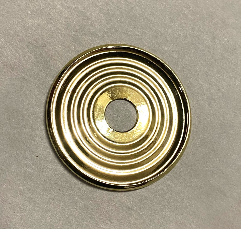 Steel Electro Brass Plated Concentric Circle Check Ring 1-3/4" Diameter - 1/8 Slip