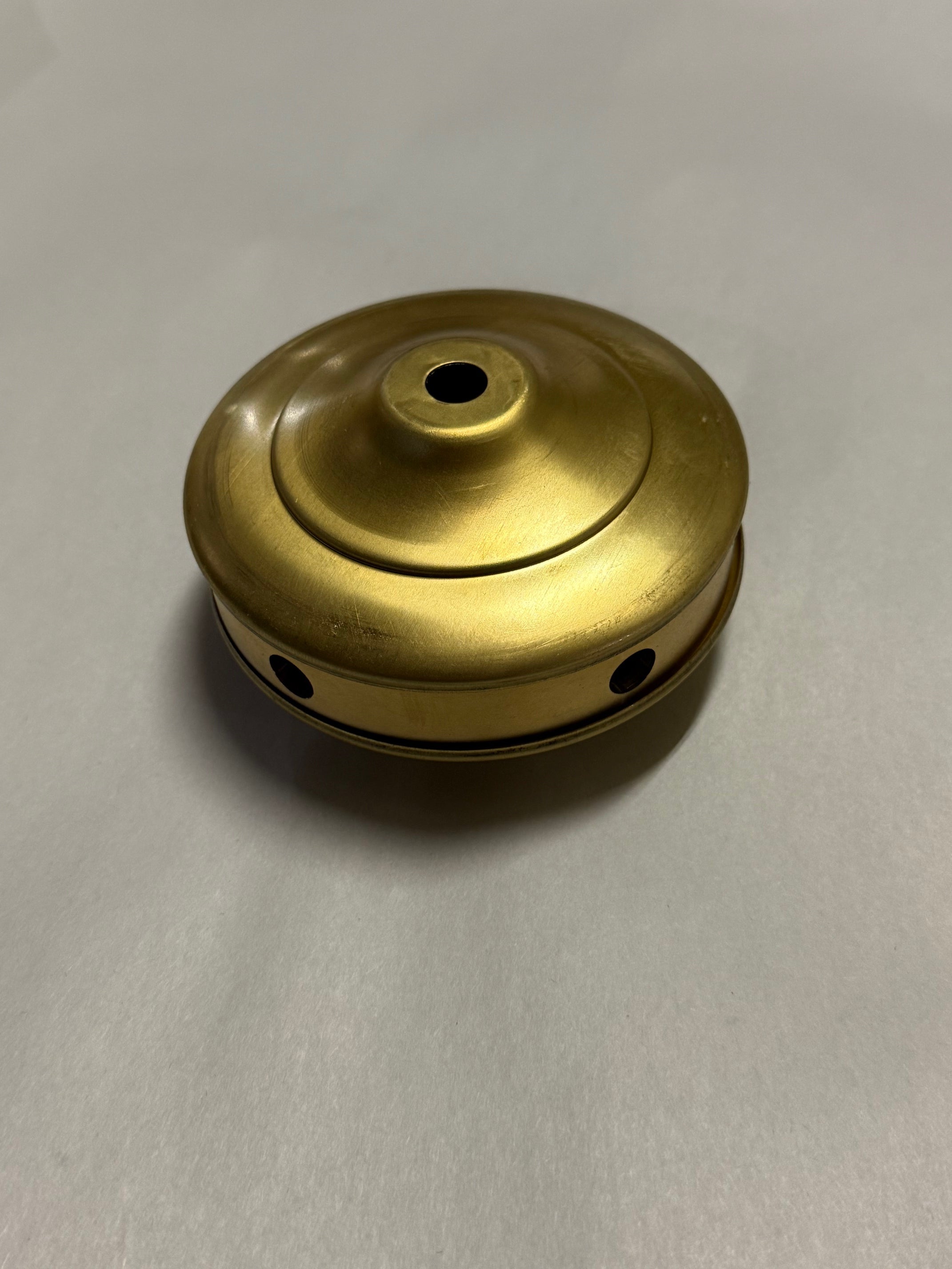 Cast Brass Ring - With 5 Side holes - 4" Diameter and Two 4 - 1/8 Brass Vase Cops