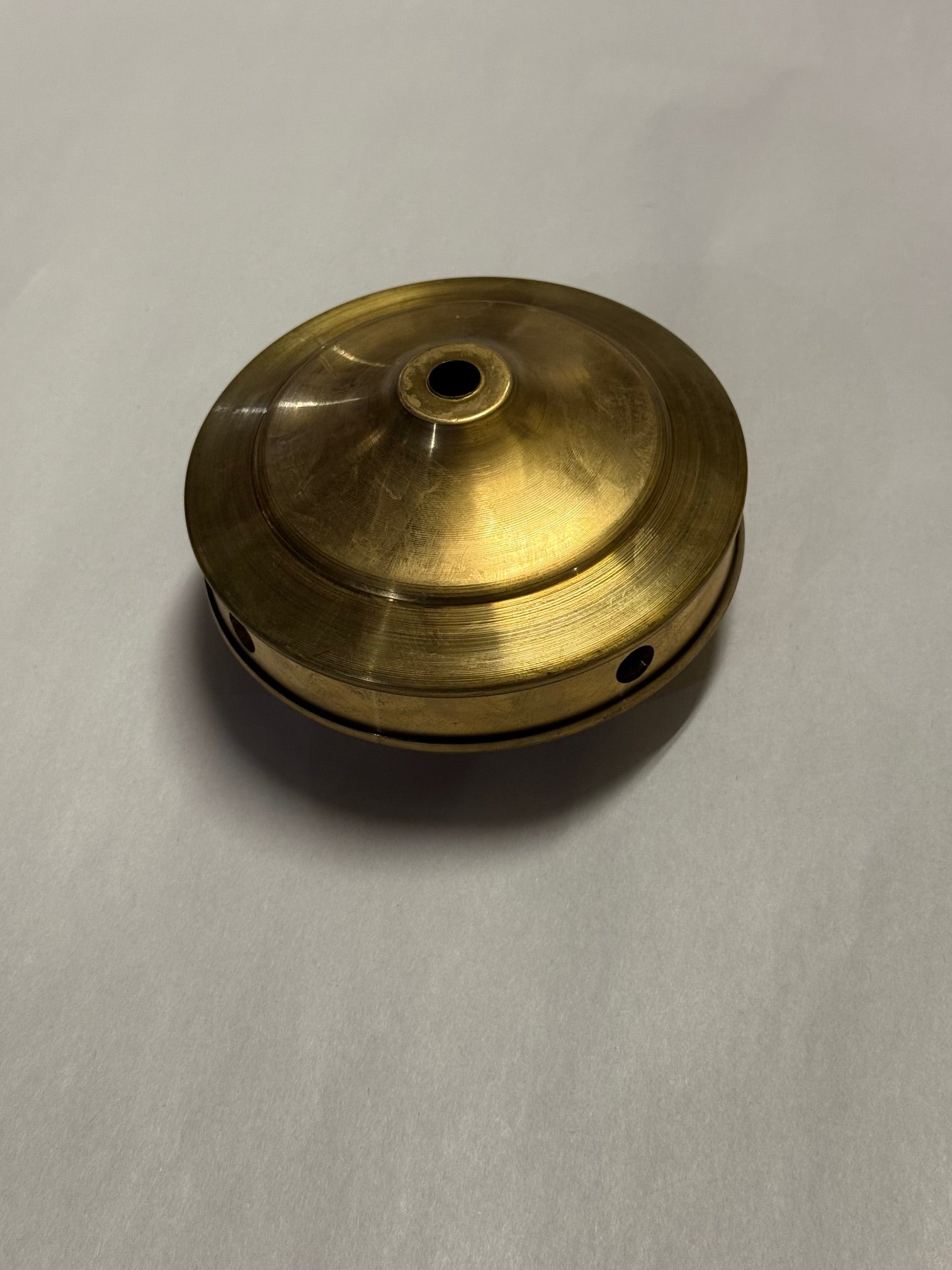 Cast Brass Ring - With 4 Side holes - 4" Diameter and Two 4 - 1/8 Brass Vase Cops