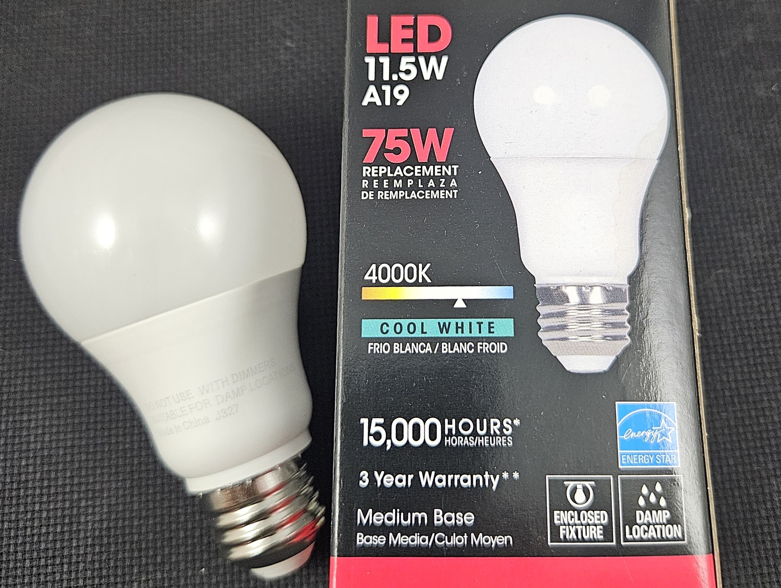 75W LED Medium Base Household Bulb