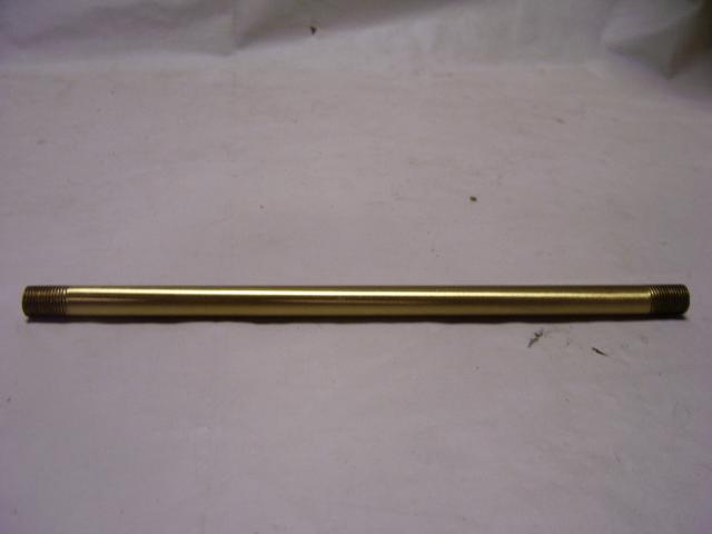 Satin Brass Pipe - 19 - Threaded Both Ends 1/8 IPS