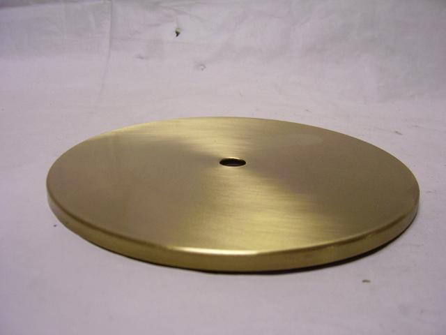 2-3/4" Round Flat Brass Plates - Unfinished Brass - Check Plate  w/imperfections