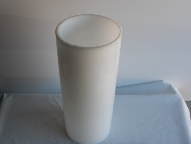 Glass Cylinder 12"high 3"Top&Bot.dia. Opal