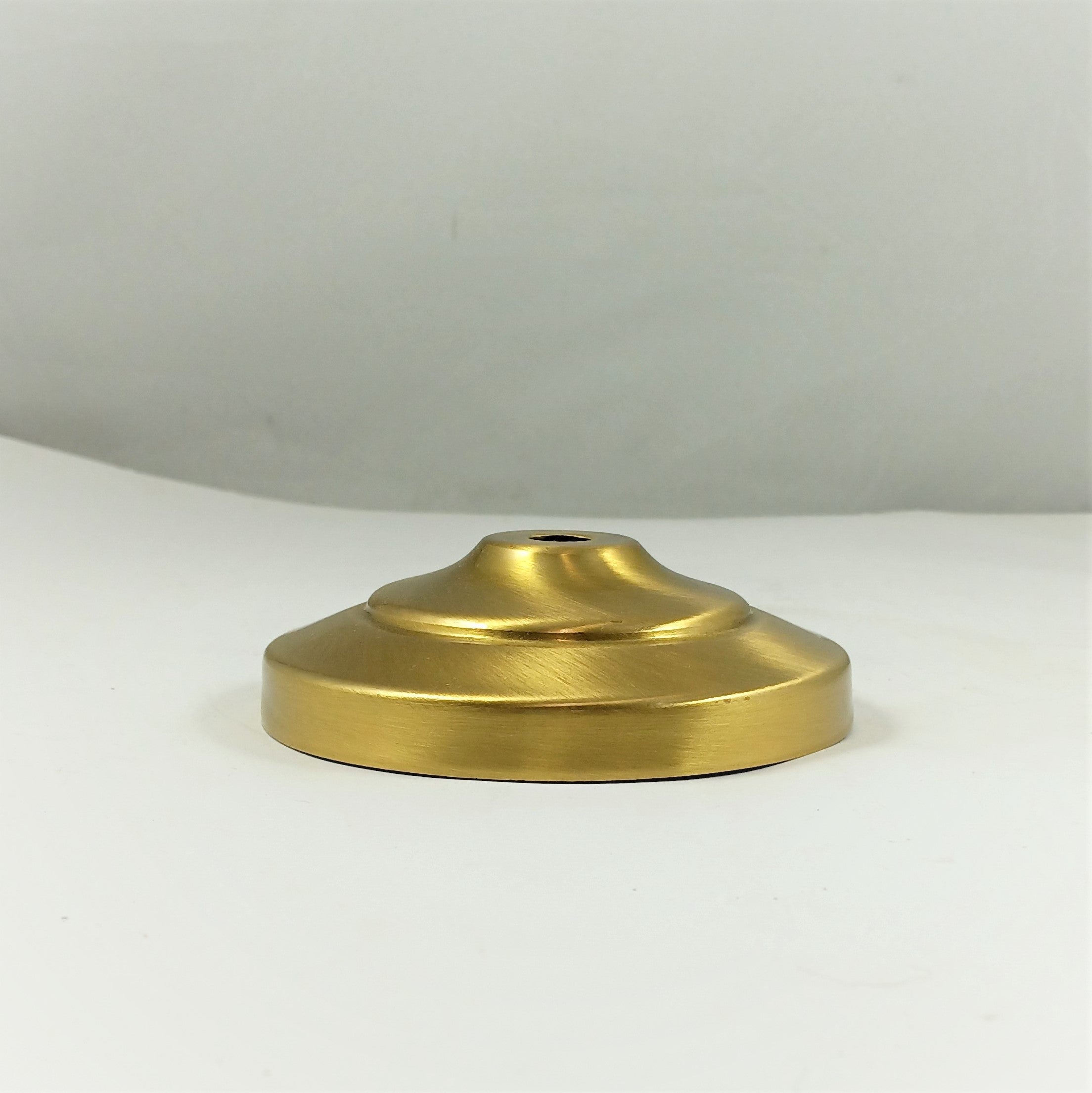 4" Brushed & Lacquered Deep Brass Cap with 1/2" Edge